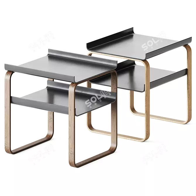Modern Aalto Side Table: Artek 3D model image 1