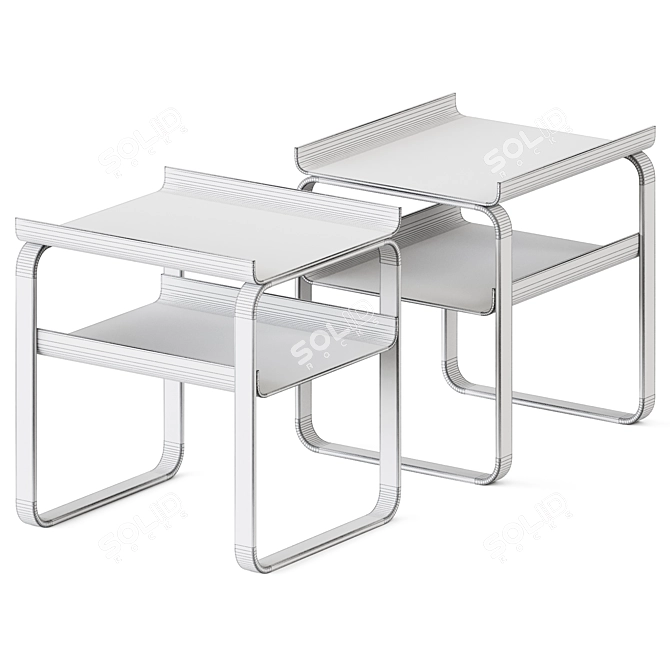 Modern Aalto Side Table: Artek 3D model image 2