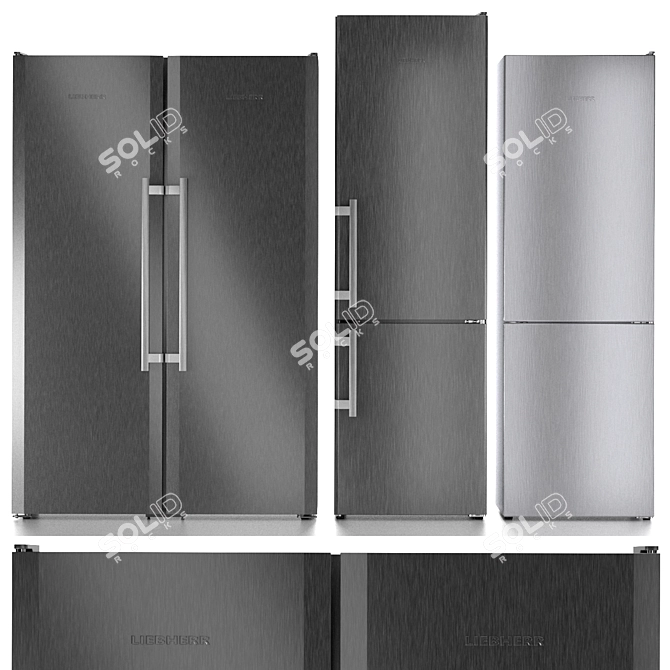 Liebherr Refrigerator Set 4: SBSbs 7263-20, CNbs 4015, CNel 4313 3D model image 1