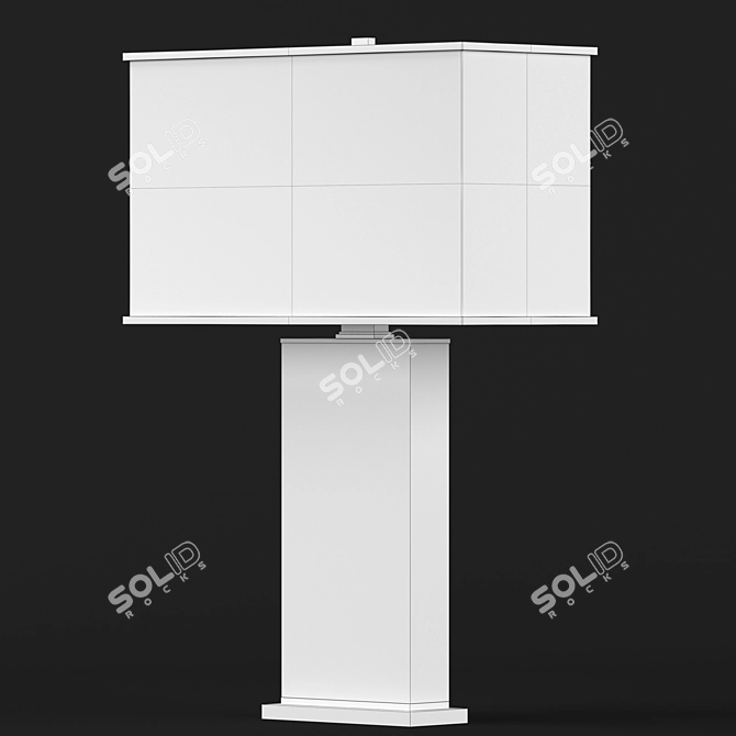 Luxe Shagreen Rectangular Lamp 3D model image 4