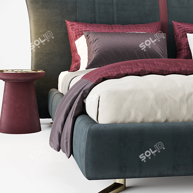 Elegant Bed Frame: 3D Model 3D model image 4