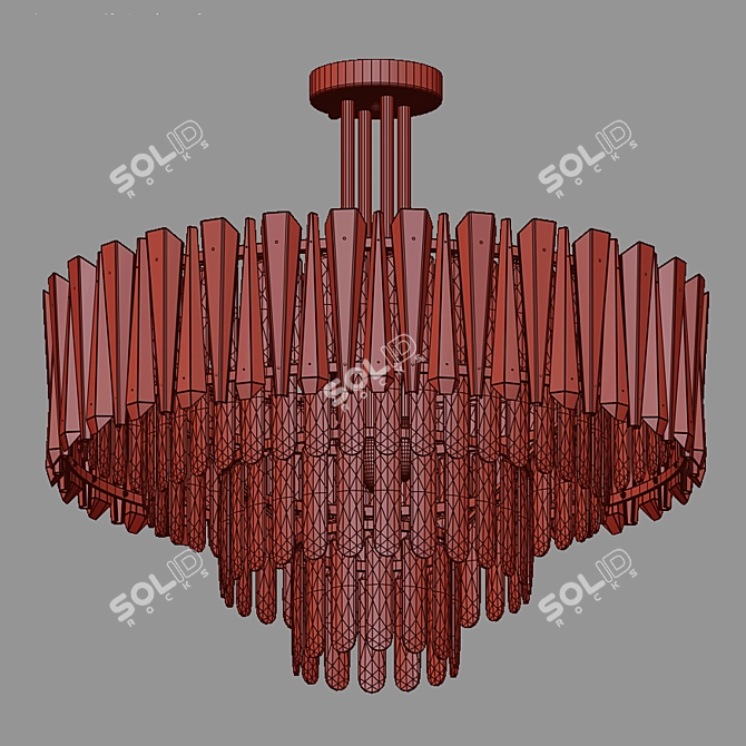 Luxury Crystal Ceiling Chandelier by Bogate's 3D model image 2