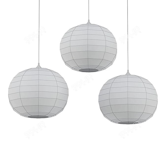 Sleek Tumbly Pendant Light 3D model image 2