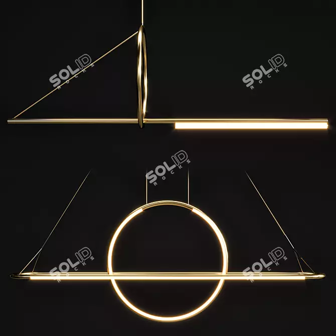 DAGRUNG & SIRIS Pendant Light: Contemporary Elegance Illuminated 3D model image 1