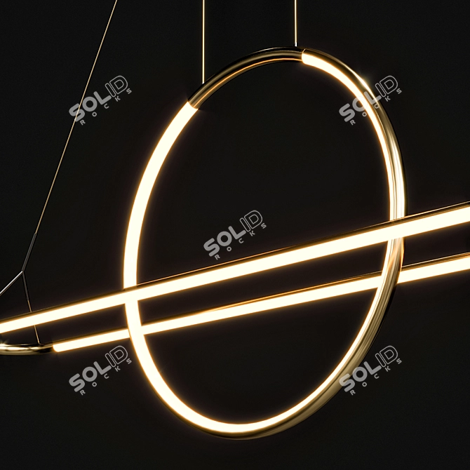 DAGRUNG & SIRIS Pendant Light: Contemporary Elegance Illuminated 3D model image 3