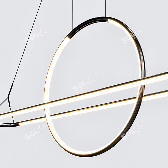 DAGRUNG & SIRIS Pendant Light: Contemporary Elegance Illuminated 3D model image 4
