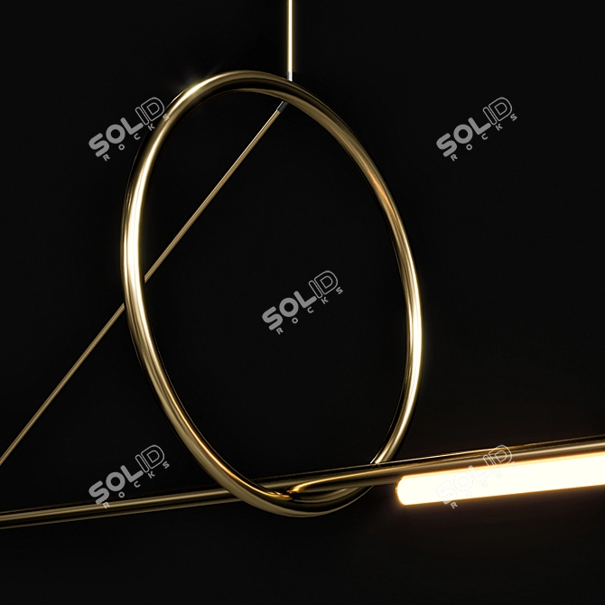 DAGRUNG & SIRIS Pendant Light: Contemporary Elegance Illuminated 3D model image 5