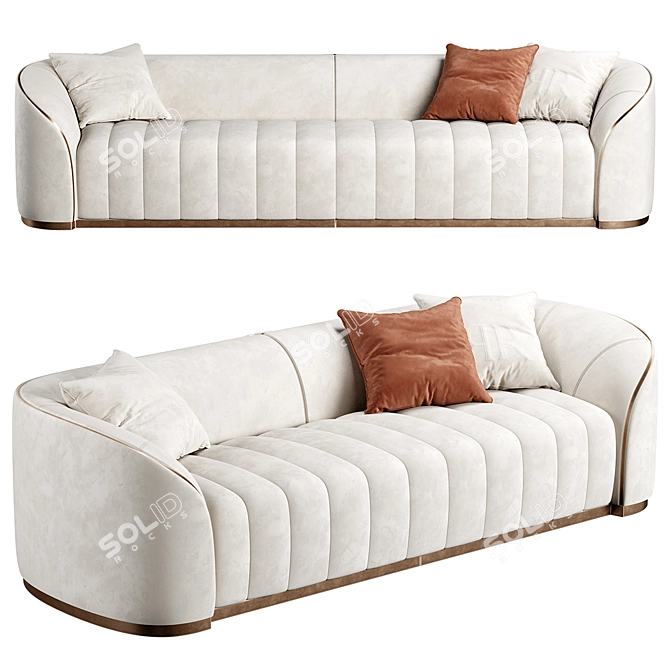 Luxury Pierre Sofa - Italian Glamour 3D model image 1