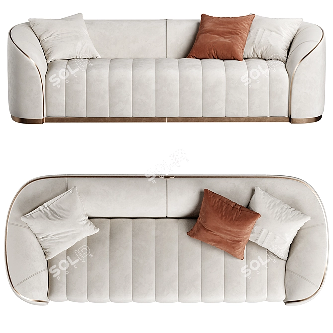 Luxury Pierre Sofa - Italian Glamour 3D model image 3