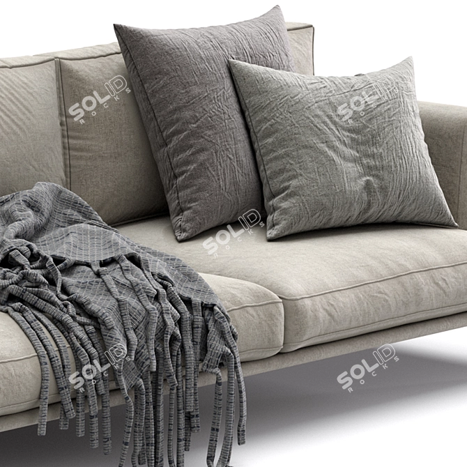 Contemporary Alexis Sofa: Modern Comfort in Millimeters 3D model image 6