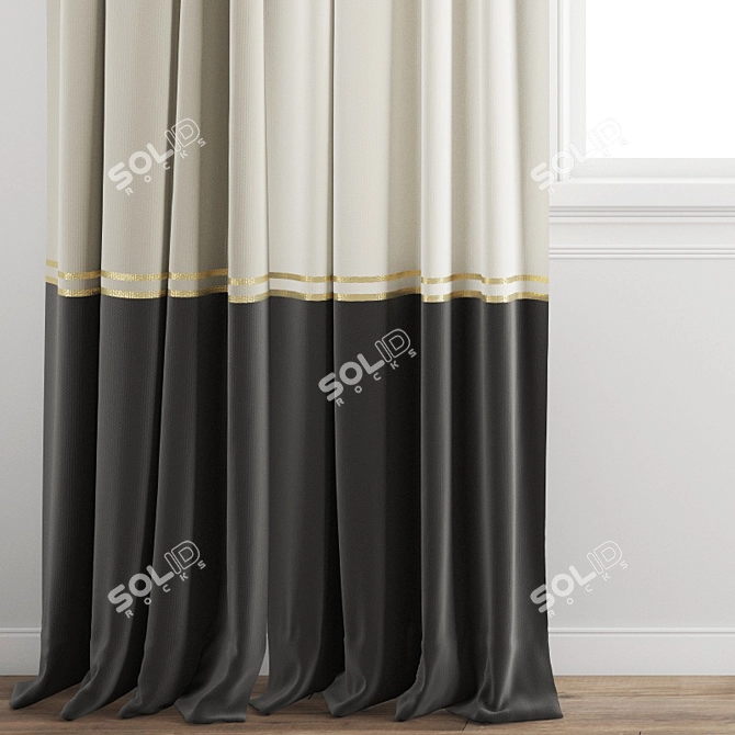 Premium Poly Curtain Model 3D model image 2