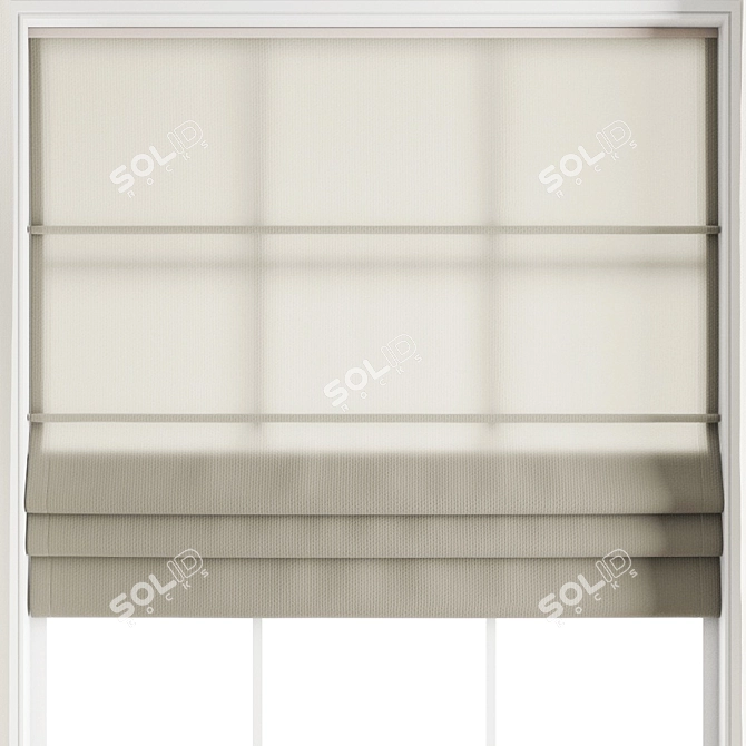 Premium Poly Curtain Model 3D model image 4