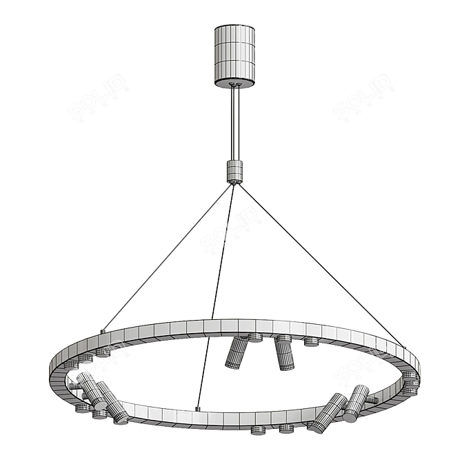 Elegant Odeon Chandelier 3D model image 2