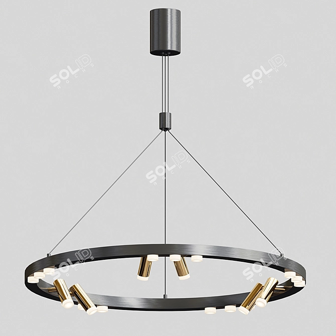 Elegant Odeon Chandelier 3D model image 3