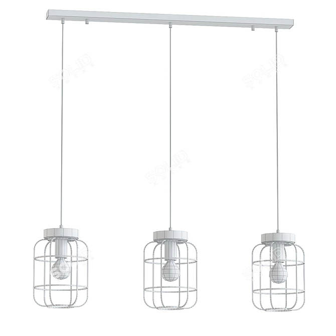 Industrial-style Pendant Light: Mistretta 3 3D model image 2