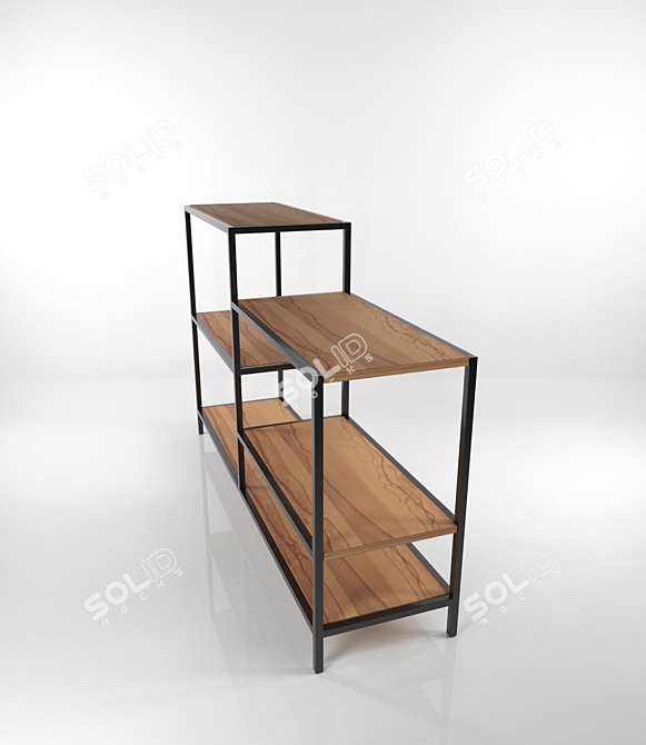 Industrial Loft Shelving 3D model image 2