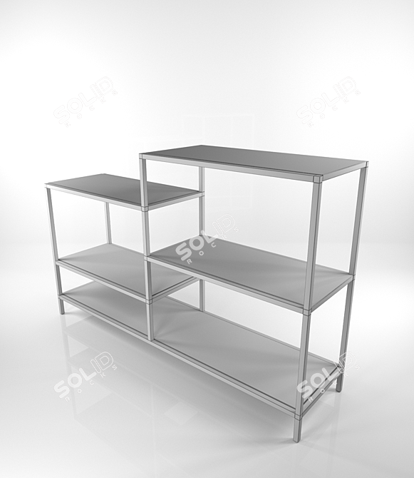 Industrial Loft Shelving 3D model image 5