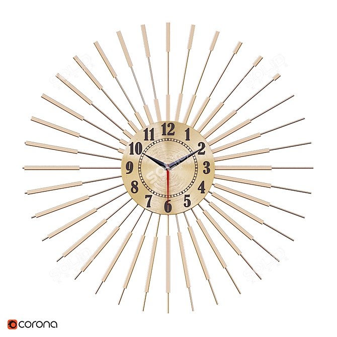 Elegant Wall Clock Decor 3D model image 1