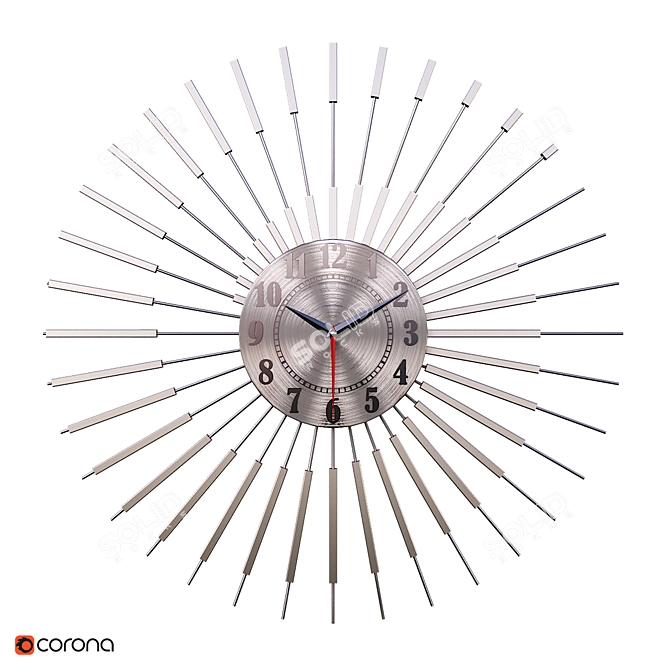 Elegant Wall Clock Decor 3D model image 2