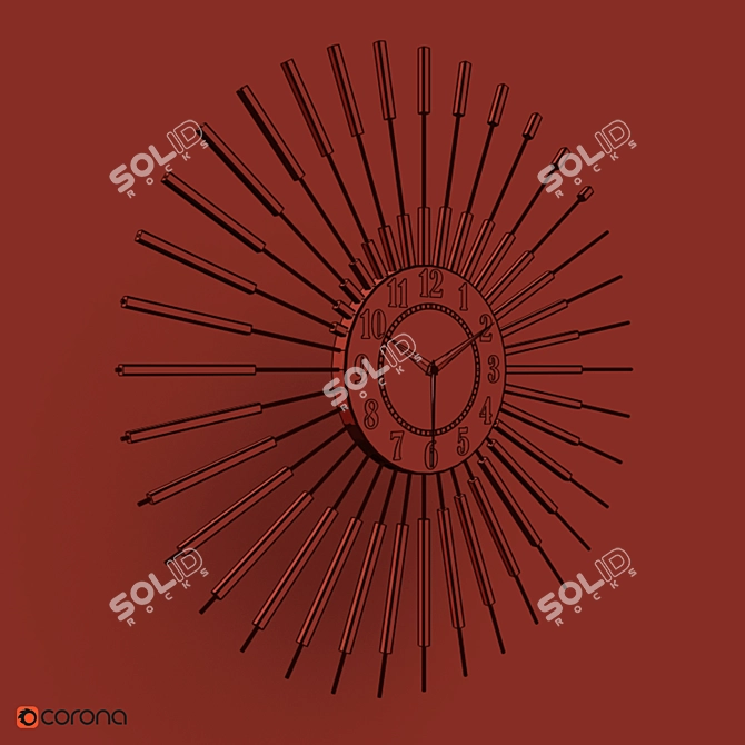 Elegant Wall Clock Decor 3D model image 4