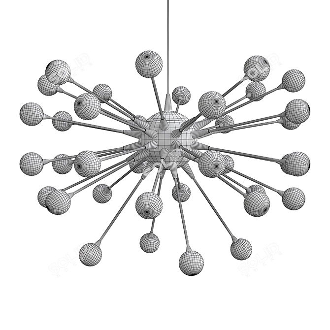 Impulse Modern Chandelier 3D model image 2