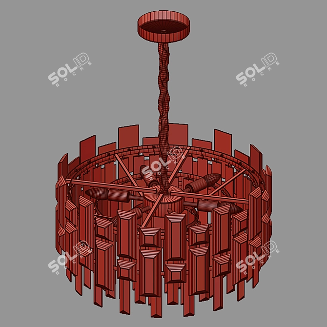 Crystal Pendant Chandelier - Bogate's Lago 3D model image 2