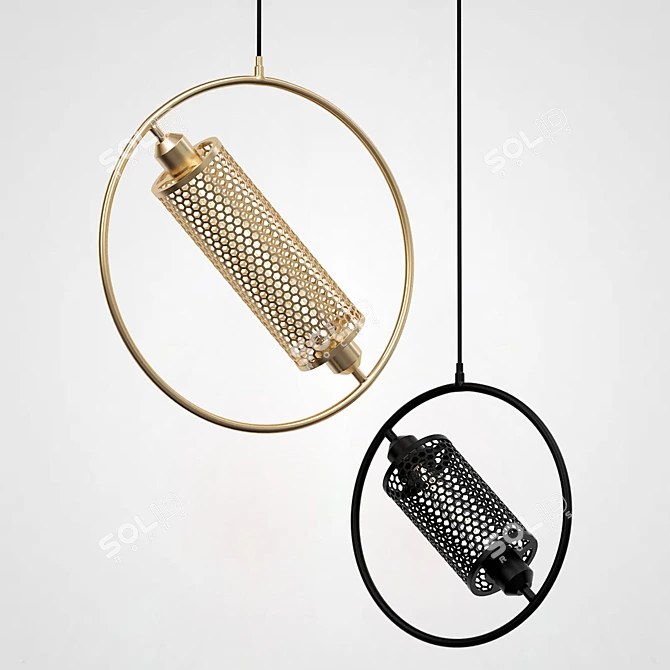 Industrial Resistance Pendant Light 3D model image 3