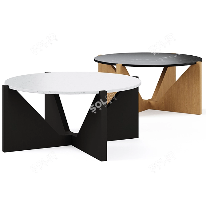 Elegant Miro Marble Coffee Table 3D model image 1