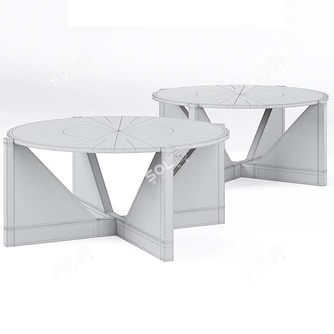 Elegant Miro Marble Coffee Table 3D model image 3