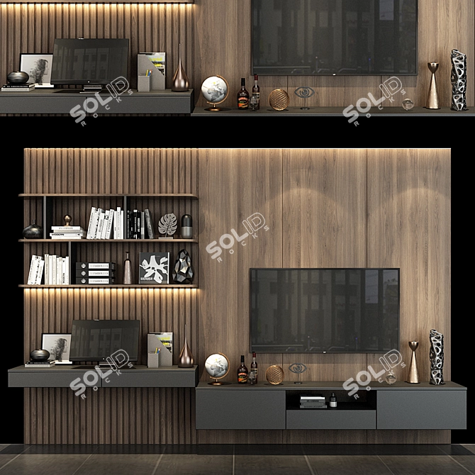 Sleek Storage Solution: Cabinet Furniture 3D model image 1