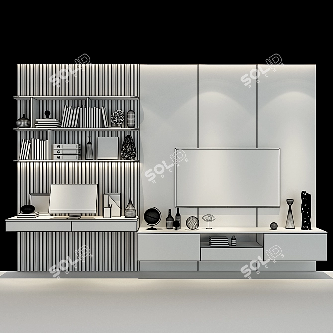 Sleek Storage Solution: Cabinet Furniture 3D model image 2