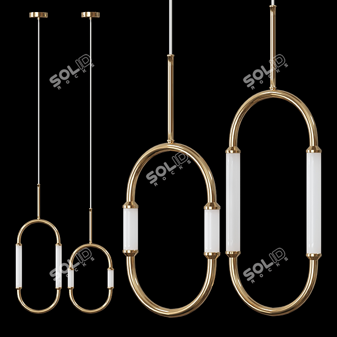 Elegant Hover Pendant Light 3D model image 2