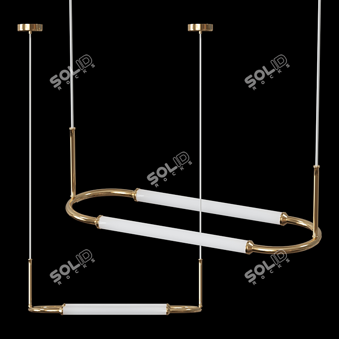 Elegant Hover Pendant Light 3D model image 3