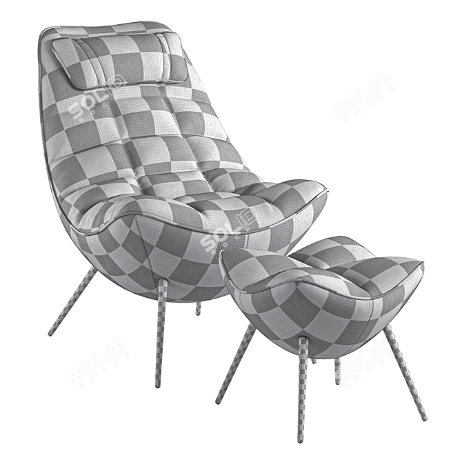 Lulea Armchair: Stylish, Comfortable, and Versatile 3D model image 7