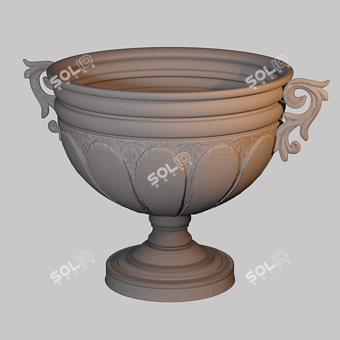 ZELENA Antique Metal Amphora 3D model image 3