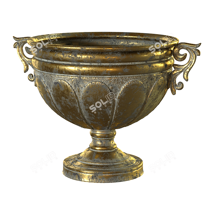 ZELENA Antique Metal Amphora 3D model image 5