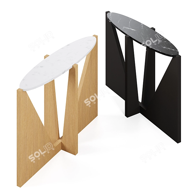 Modern Miro Console Table - Sleek and Stylish 3D model image 2
