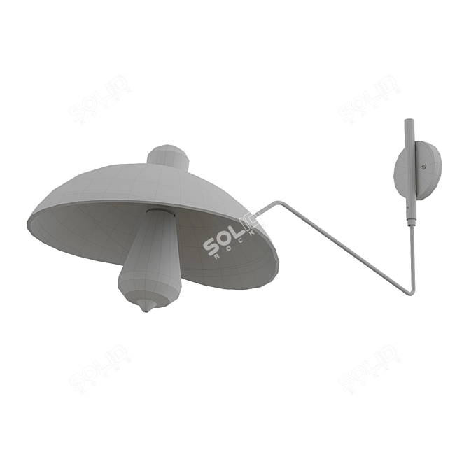 Retro Loft Adjustable Wall Light 3D model image 2