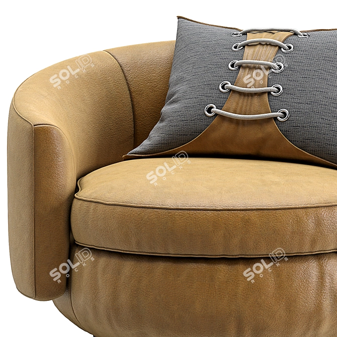 Luxury Leather Armchair: GABRIELLE 3D model image 2