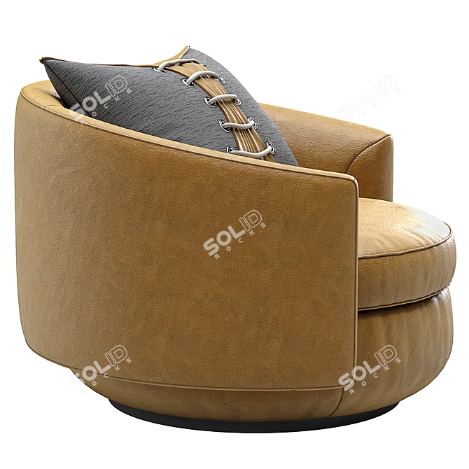 Luxury Leather Armchair: GABRIELLE 3D model image 3