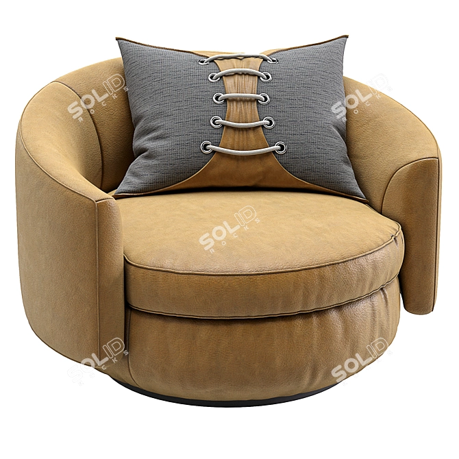 Luxury Leather Armchair: GABRIELLE 3D model image 6