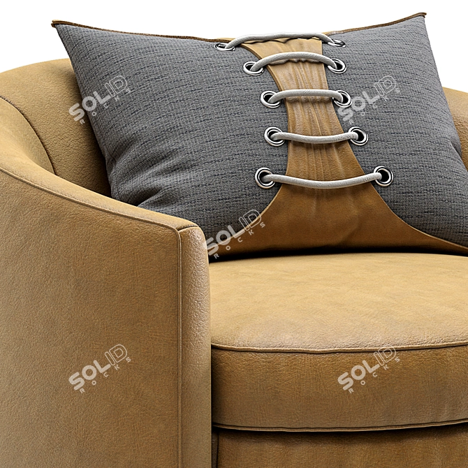 Luxury Leather Armchair: GABRIELLE 3D model image 7