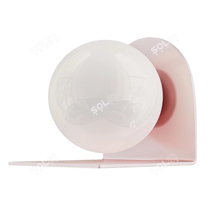 Nordic Frosted Glass Globe Light 3D model image 3