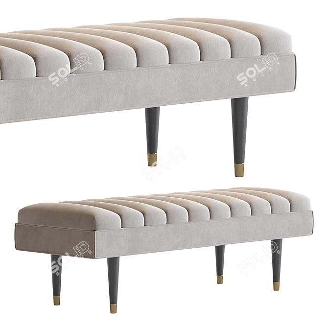 Elegant Margot Bench: Sleek Design & Premium Quality 3D model image 5