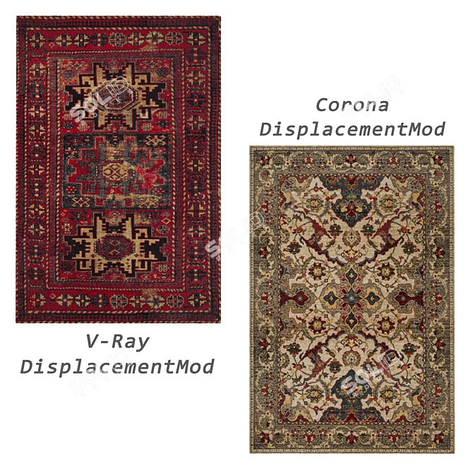 Versatile Rug Set: 6 Variations 3D model image 2