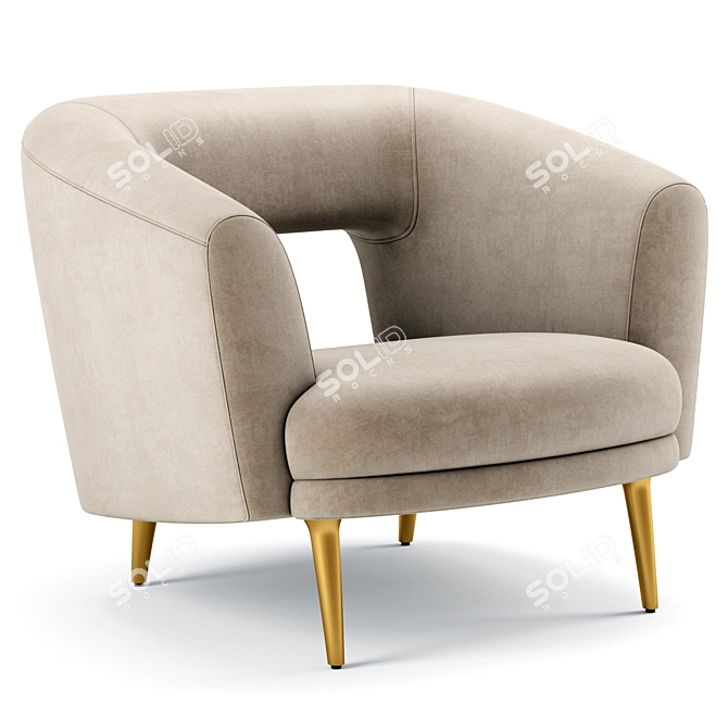 Stylish Millie Chair: Modern Elegance 3D model image 1