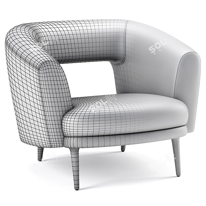 Stylish Millie Chair: Modern Elegance 3D model image 6