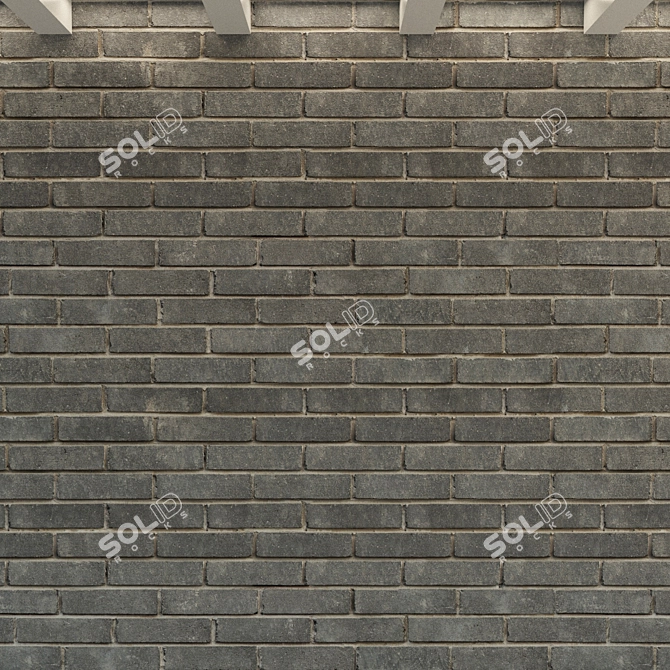 Vintage Red Brick Wall 3D model image 3