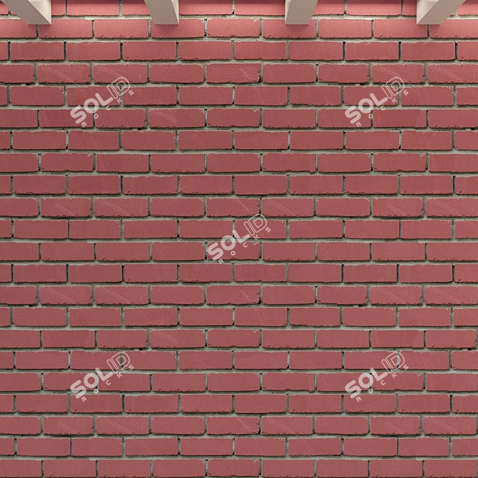 Old Brick Wall Texture 3D model image 3
