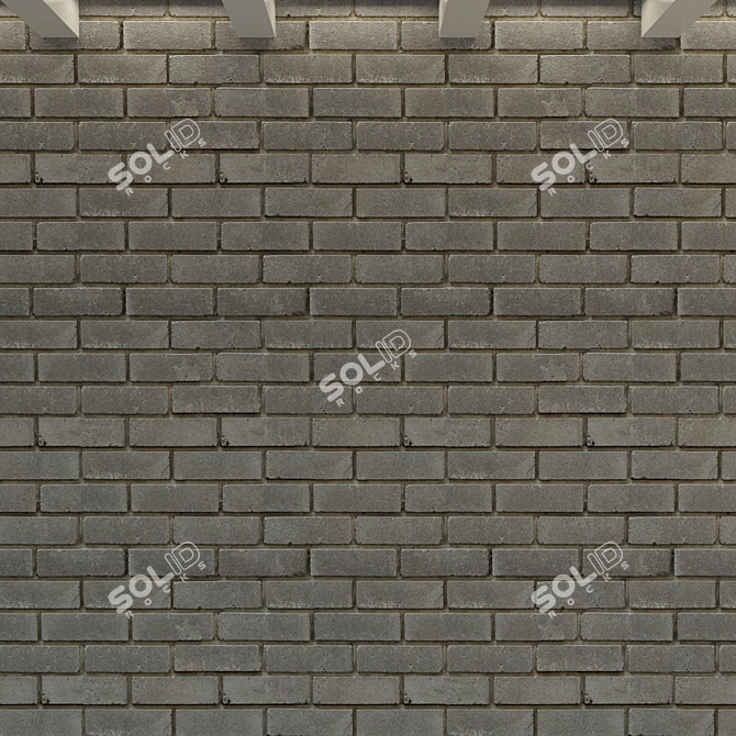 Vintage Brick Wall Material 3D model image 2